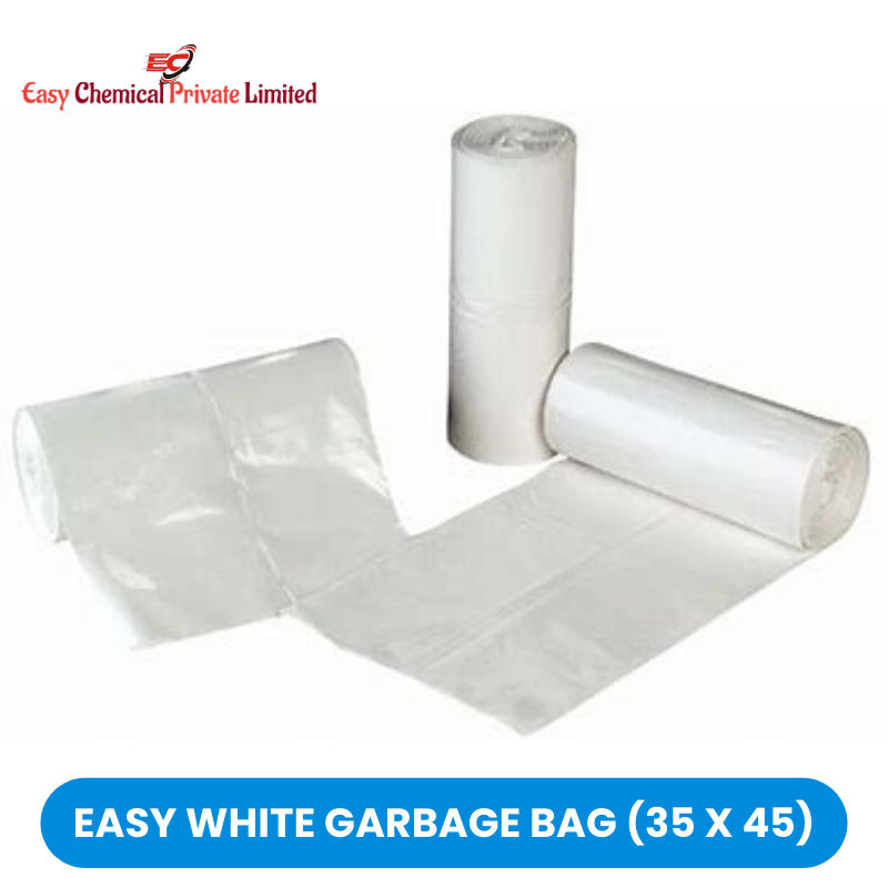 Easy White Polythene Garbage Bag Size 35 x 45