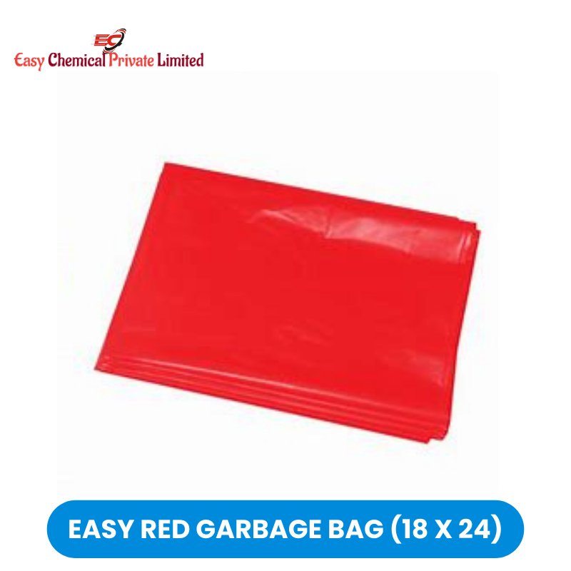 Easy Red Polythene Garbage Bag Size 18 x 24