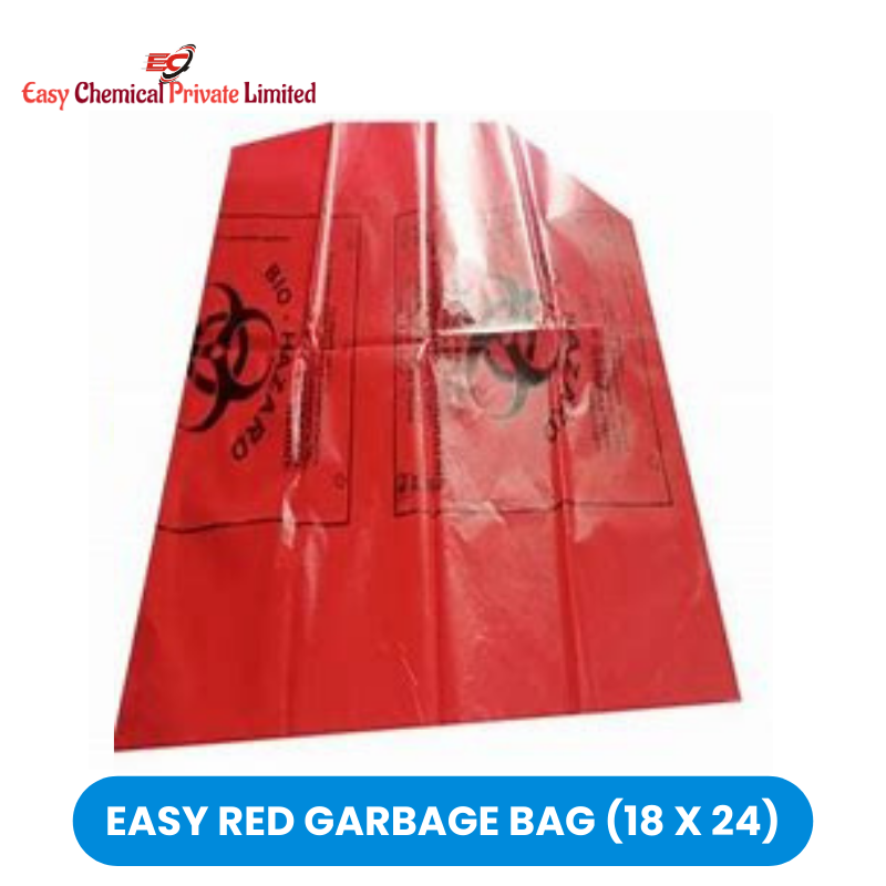 Easy Red Polythene Garbage Bag Size 18 x 24