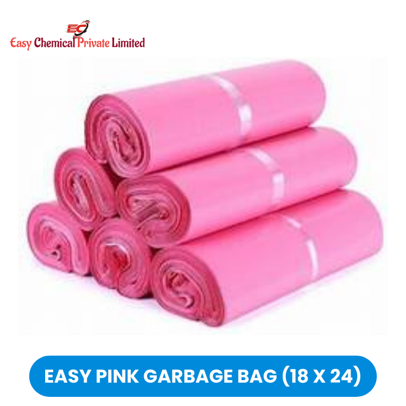 Easy Pink Polythene Garbage Bag Size 18 x 24