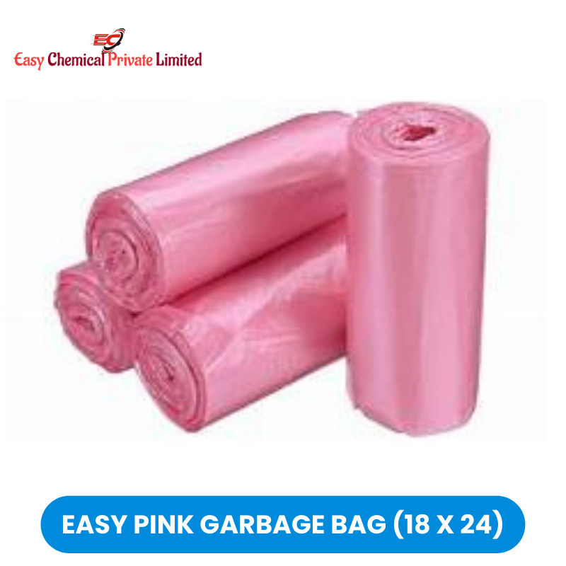 Easy Pink Polythene Garbage Bag Size 18 x 24