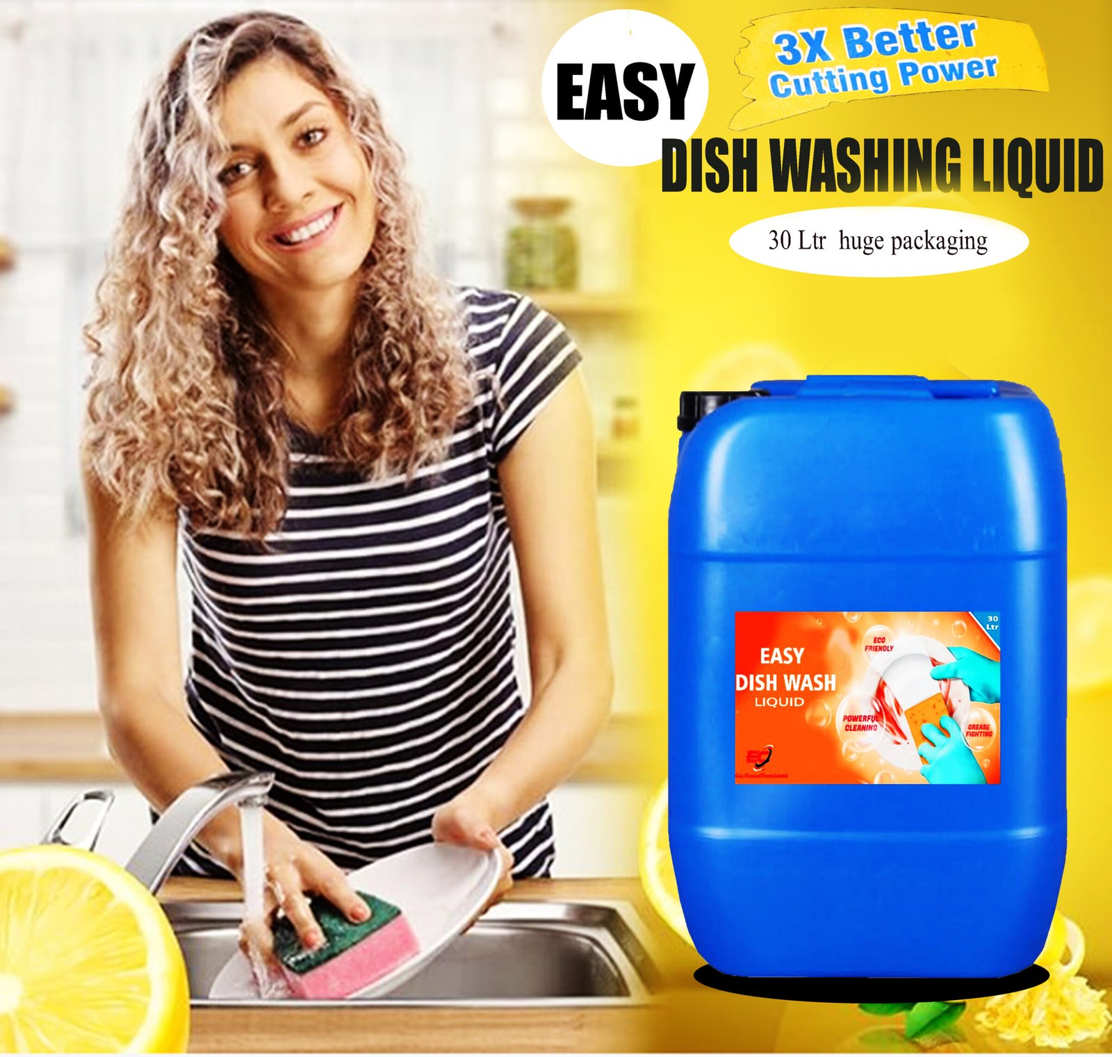 Easy Lemon Dish Wash 30 Liter Gallon
